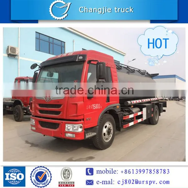 FAW 17000Liters Oil Truck Made in China Mini Fuel Tank Truck for Sale in South America