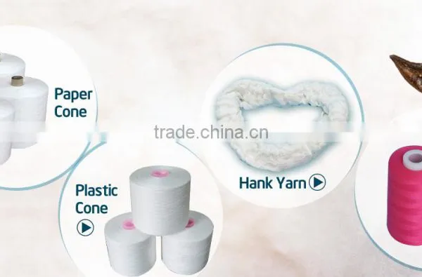 Close Virgin Covered Core 16s/2 Spun Polyester Sewing Thread for Weaving photo-6