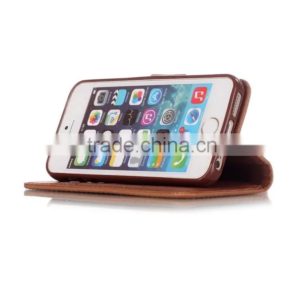 Luxury Embossed Leather Case for IPhone SE With Diamonds photo-5
