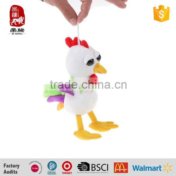 China Supplier Plush Stuffed Colorful Chicken Keychain photo-2
