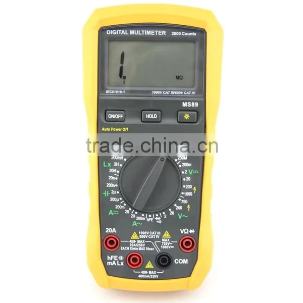 Digital Voltmeter Ampmeter Multimeter AC DC Meter OHM's Resistance With Capacitance Tester Buzzer photo-2