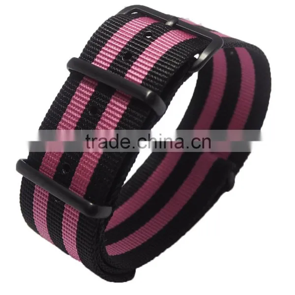 PVD Black Heat Welded Watch Band 20mm With Wrist