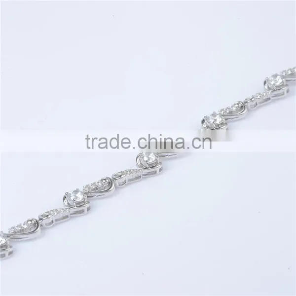 Beautiful Hotsale High Quality Handmade Tennis Bracelets With White AAAA CZ Stones photo-4