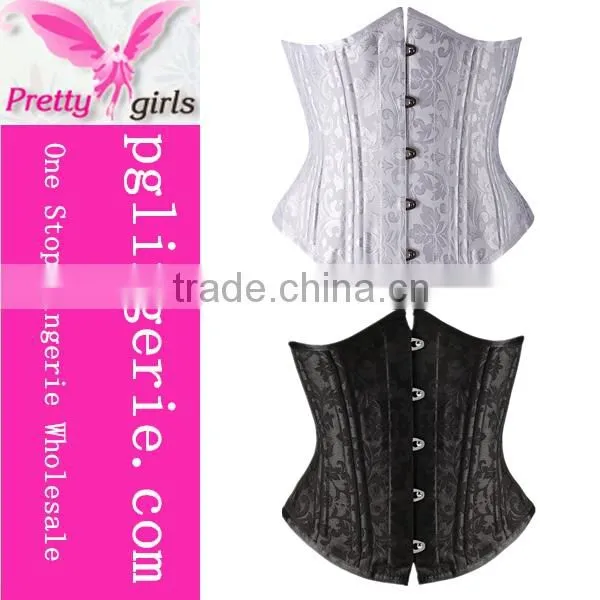 Two Color Steel Bone Lace up Corset Set and Waist Training Corset photo-5