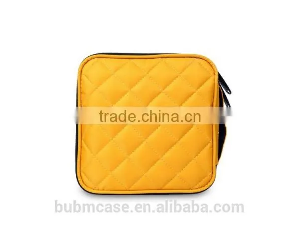 Yellow 32 Capacity 230D Space Twill PVC Fabric DVD Case CD Holder Personalized cd Case Multi Disc Dvd Cases photo-4