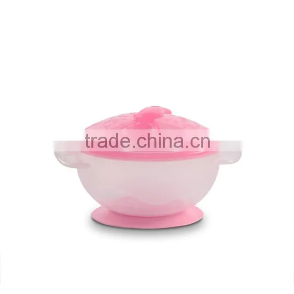 Plastic Suction Baby Feeding Bowl With Spoon and Lid photo-4