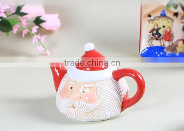 Creative Customized Christmas Santa Ceramics Tea Set and Milk Pot Set photo-4