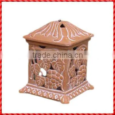 Cheap Custom Grape Design Terracotta Large Candle Lanterns
