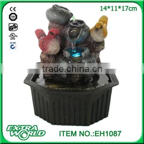 Home Decorative Small Fountain With Bird Drinking Water photo-5