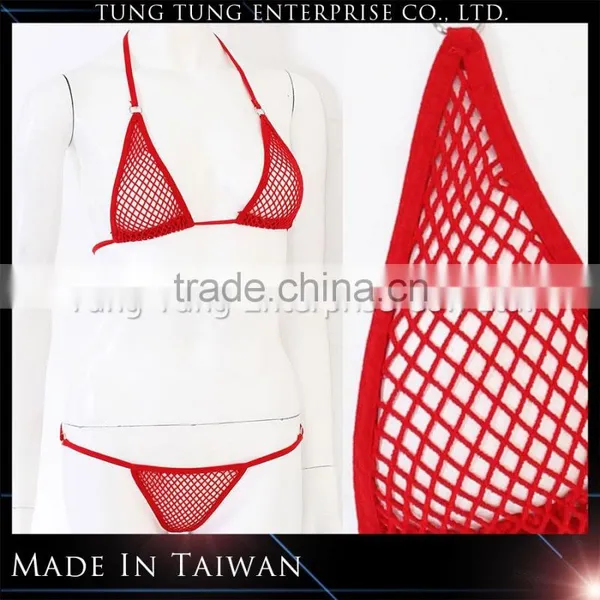 Woman Sexy Hot Fishnet Bra and G-string Set