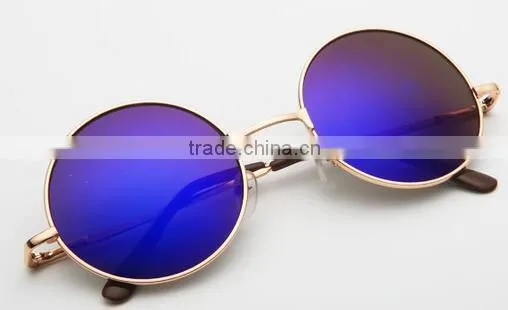Metal Round Circle Sunglasses With UV Function photo-4