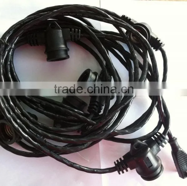 S14 String Light Company Vintage 48-Ft Outdoor Commercial String Lights With 24 Suspended Sockets and 24 Frosted S14 Bulbs photo-2