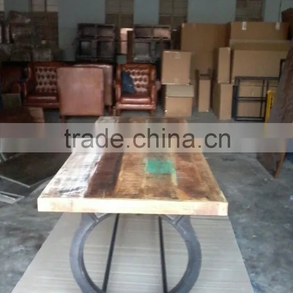 Metro Vintage DINING Table Set, RECLAIMED Bar DINING TABLE Set , Industrial Dining Table Set photo-2