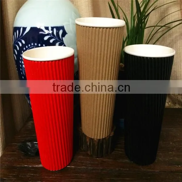 Custom Printed Disposable Ripple Wall Paper Cup for Shop Wholesale photo-3