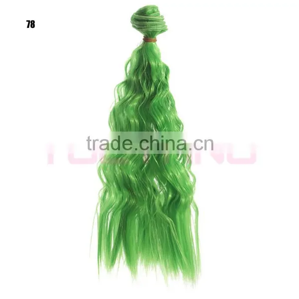 25cm Long Wavy Hair Extension Doll Wigs DIY Hairpiece photo-2