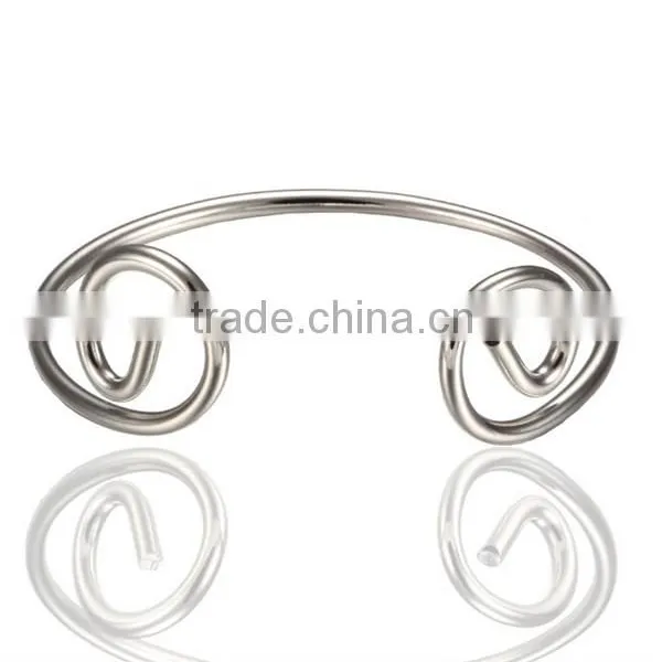 Wholesale Unisex Magnetic Rose Gold Open Bangle Jewelry Straitjacket Bracelet for Women photo-2