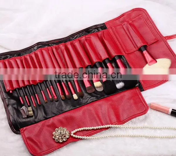 High Quality 18pcs Red Makeup Brush Set,stock Product With Factory Price photo-5