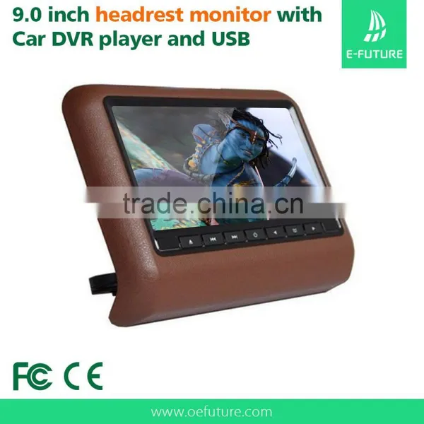 9 Inch Portable Universal Headrest Monitor With DVD Player Car Back Seat LED Monitor photo-2