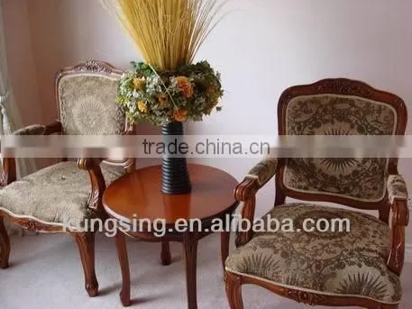 round wooden coffee table set