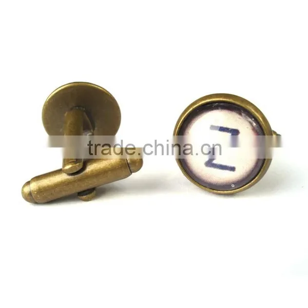 Fathers Day Gift-Typewriter Cufflinks, Black or White Typewriter Key Cufflinks photo-2