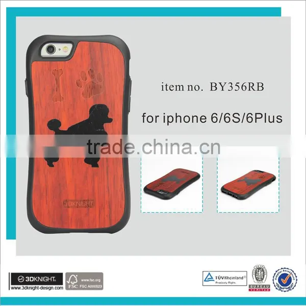 3D Laser Engraved Wood Bamboo Cell Phone Case for Iphone Cover photo-4