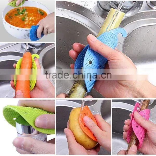 Fruit and Vegetable Brush Multi Use Vegetable Brushes/Heat Pads/Potato Scrubber/ Rivet / Jar Opener Double Sided Silicon photo-6