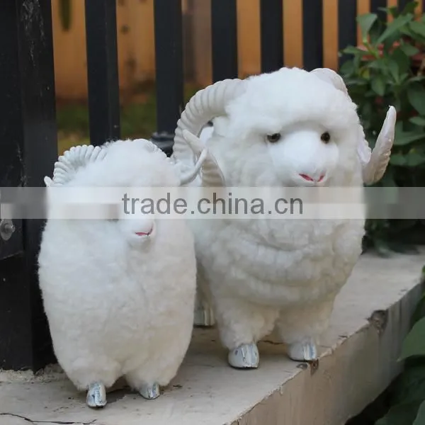 Stuffed Mini Sheep Figurines Resin Animal Toy photo-6