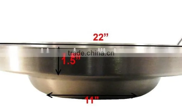 Comal Stainless Steel 22" Concave Outdoors Stir Fry Heavy Duty Comal Para Freir photo-5