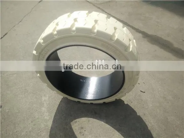 Solid Tire Type Press on White Color Tires for Forklift 21x7x15 With ISO Certification photo-3