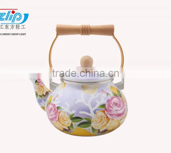 The Fashion Melon Shape 2.5L Enamel Kettle With Wooden/metal Knob photo-6