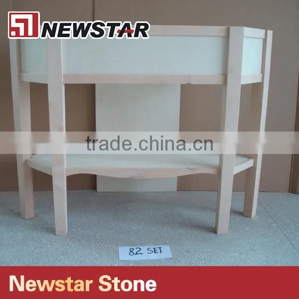 Newstar Colorful Hotel Bathroom Corner Vanity Base Cabinet photo-3