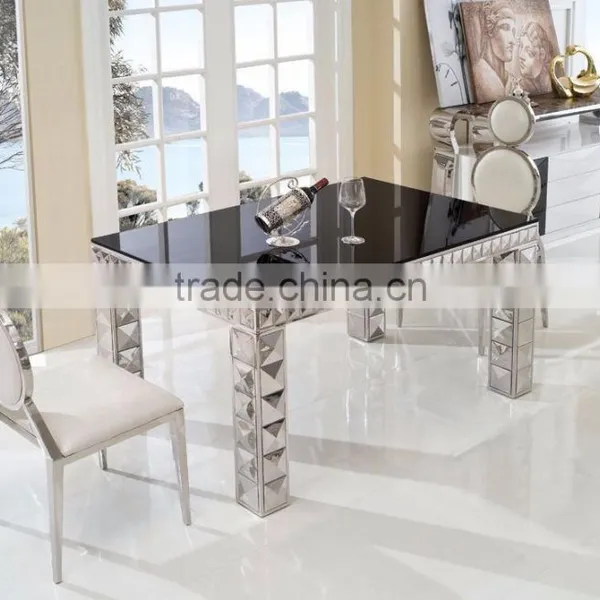 Modern Design Living Room Furniture Long-lasting Marble Top Stainless Steel Dining Table TH338 photo-2