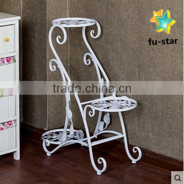 PN Newest Style Home & Garden Supplier Plant Pot Rack Standing Metal Flower Rack photo-2
