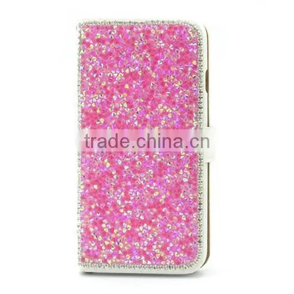 For Iphone6 Shiny PU Leather Flip Phone Case, Glittering Leather Phone Cover, pu Leather Flip Case for Iphone6 photo-4