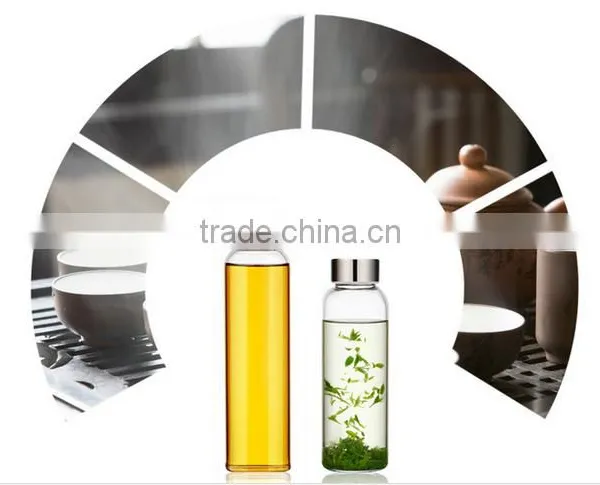 750ml Pyrex Clear Voss Sport Glass Water Bottle With Silicone Sleeve photo-3