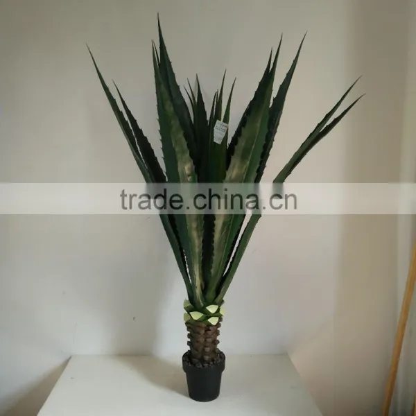 High Quality Artificial Maguey Bonsai Potted Plant photo-2