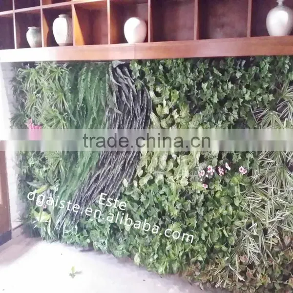 Artificial Green Wall Fake Grass for Indoor Decoration Plastic Plant Fire Residence photo-3