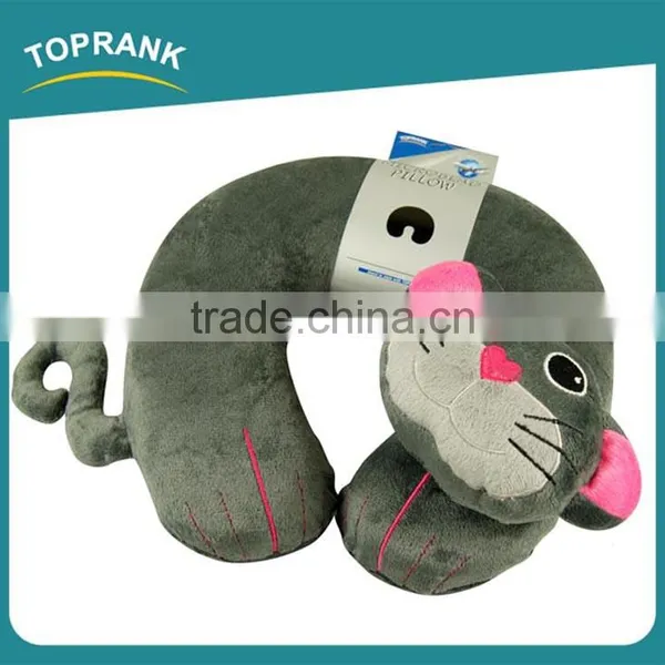 Toprank Cute Plush Monkey Pig Cat Design Memory Foam Travel Pillow Adult Animal U Shaped Travel Neck Pillow photo-2