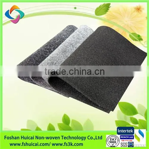 Black and Gray Color Non Woven 100% Polyester Speaker Carpet, Sound Box Carpet photo-2