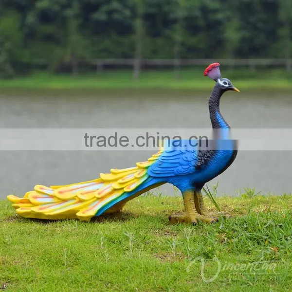 Beautiful Life Size Resin Peacock Statue for Sale photo-3