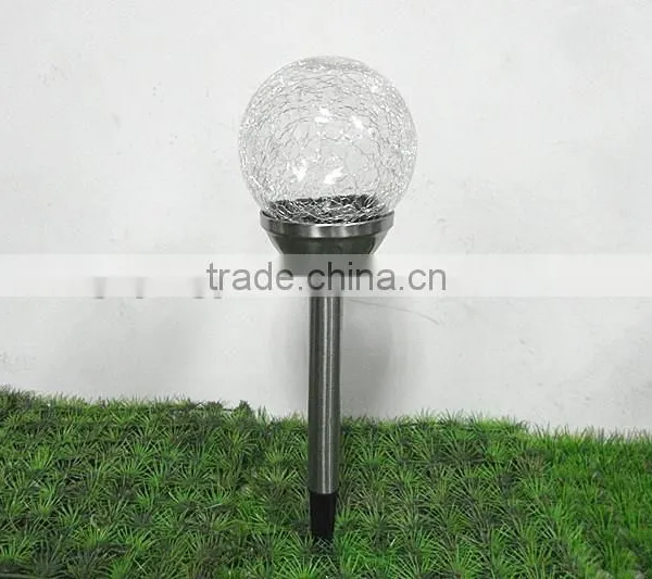 Crack Glass Metal Solar LED Garden Light Decoration photo-2