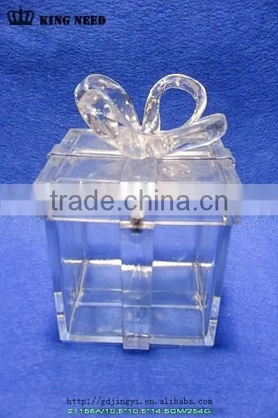 Cubic Plastic Acrylic Magnetic Closure Gift Box photo-2