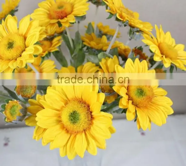 Enviroment-friendly Artificial Sunflowers Landscaping Flowers Decorative Sunlflowers Plants photo-3