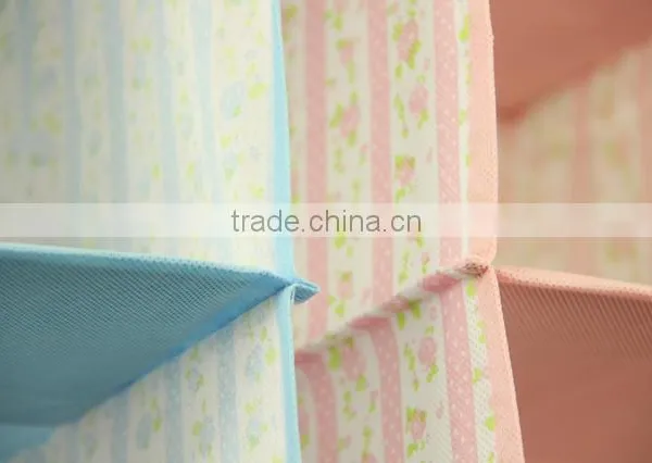 Four-Layer With One Drawer Floral Print Non-Woven Fabric Container photo-4