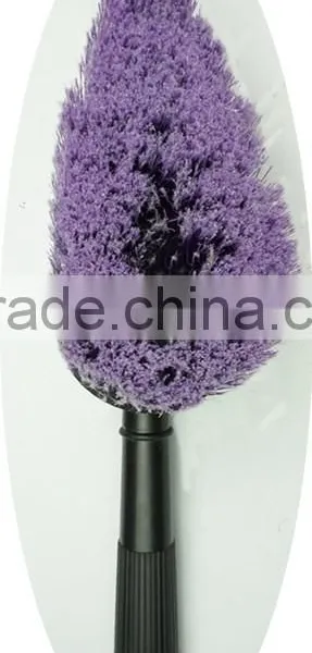Short Handle Water Flow Through Car Wheel Cleaning Brushes photo-2