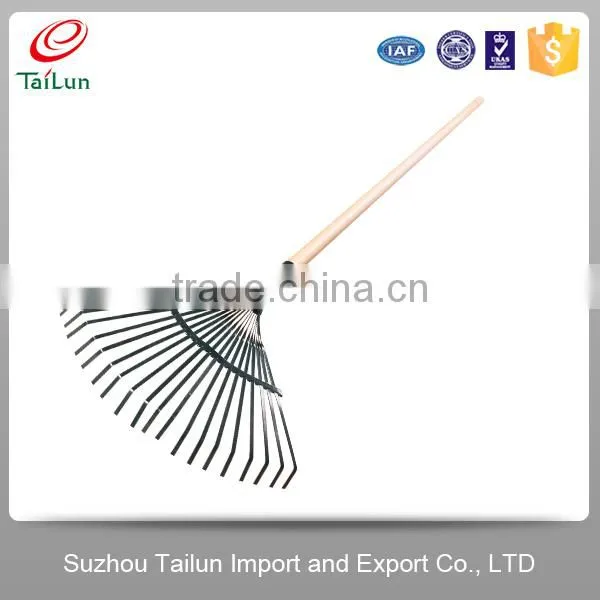 High Quality 22 Tines Plastic Coated A3 Steel Garden Handle Rake photo-2