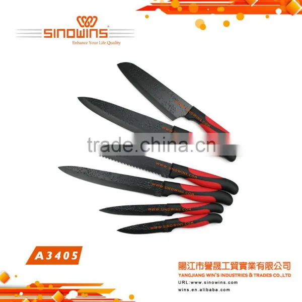 A3404-6 Super Quality 5pcs Stainless Steel Knife Set With Non-stick Coating photo-6