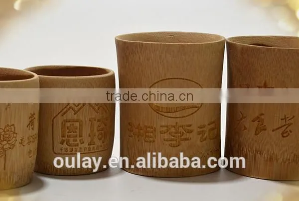 Eco-friendly Carve Cutom Logo Bamboo Elderly Cups Drink Cup photo-5