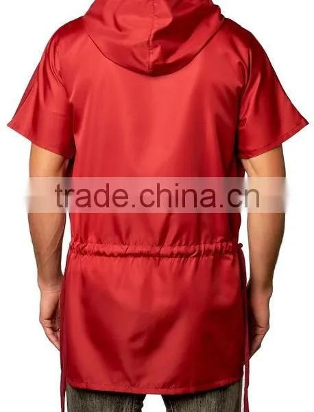 Short Sleeve Nylon Solid Color Mens Windbreaker photo-4