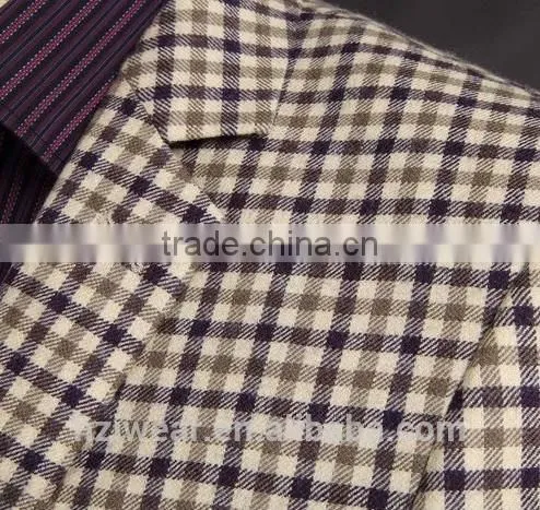 High Quality TR Business Suits/ Italy Style Suits for Men/Grid Styles Functional Buttons on Sleeve photo-3